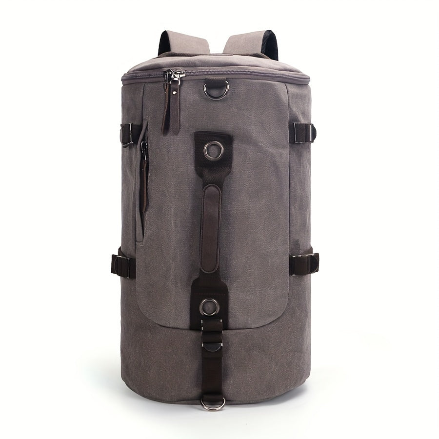 Nanjing | Langlebiger Canvas-Rucksack mit Lederakzenten