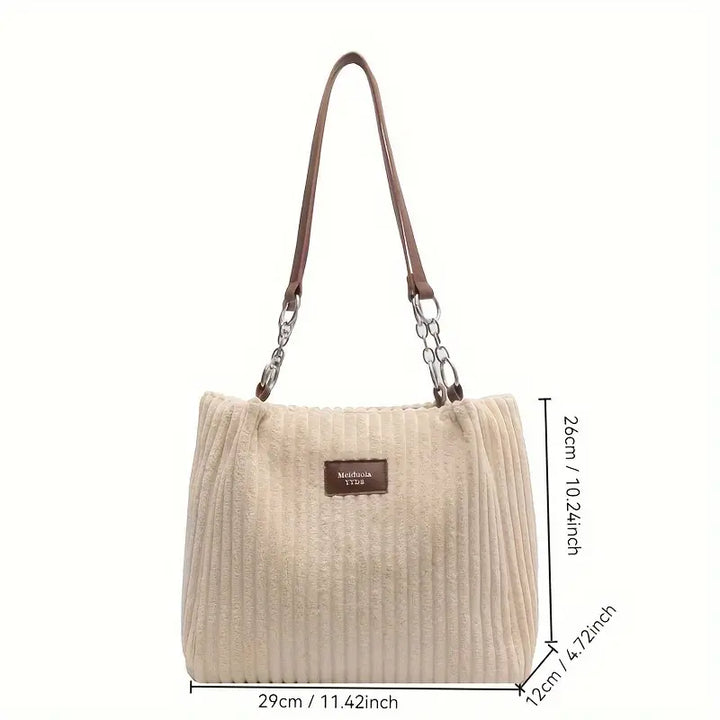 Monterrey | Gerippte Samt-Schultertasche