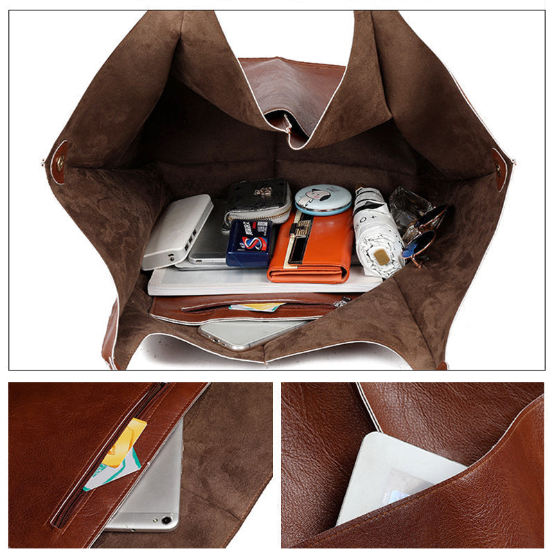 Beirut | Vintage Kunstleder Hand‑ & Schultertasche