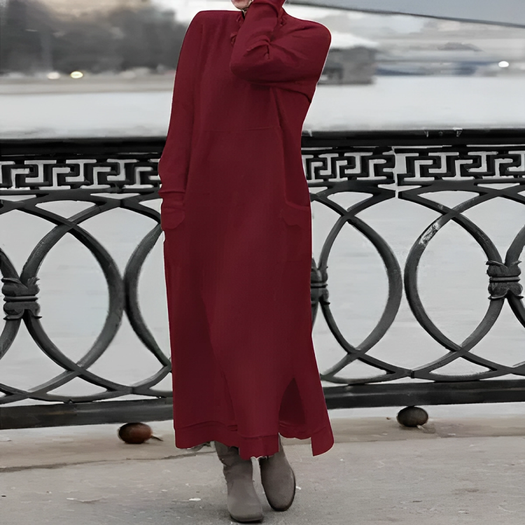Thaloriah | Bequemes Winterkleid mit Figurform