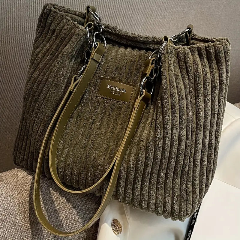 Monterrey | Gerippte Samt-Schultertasche