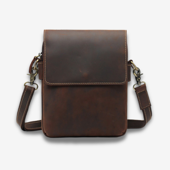 Borama | Retro Schultertasche aus Rindsleder
