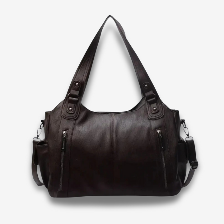 Xiamen | Multi‑Pocket Leder‑Schultertasche