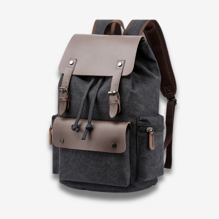 Tripoli | Canvas Laptop‑Rucksack mit Leder