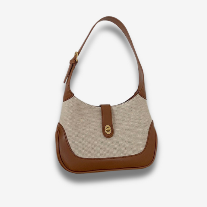 Jerusalem | Zweifarbige Schultertasche mit Drehverschluss