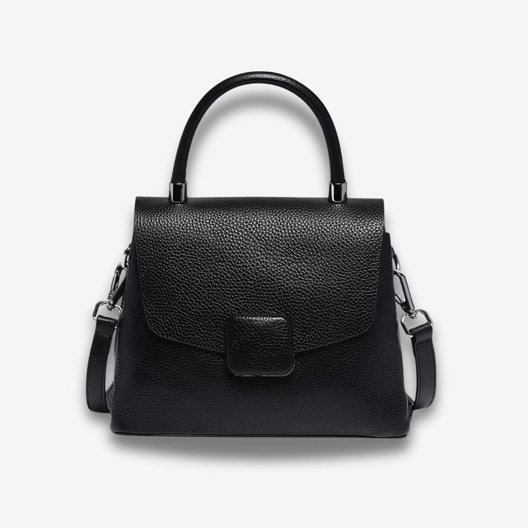 Canelones | Strukturierte Lederhandtasche Blau