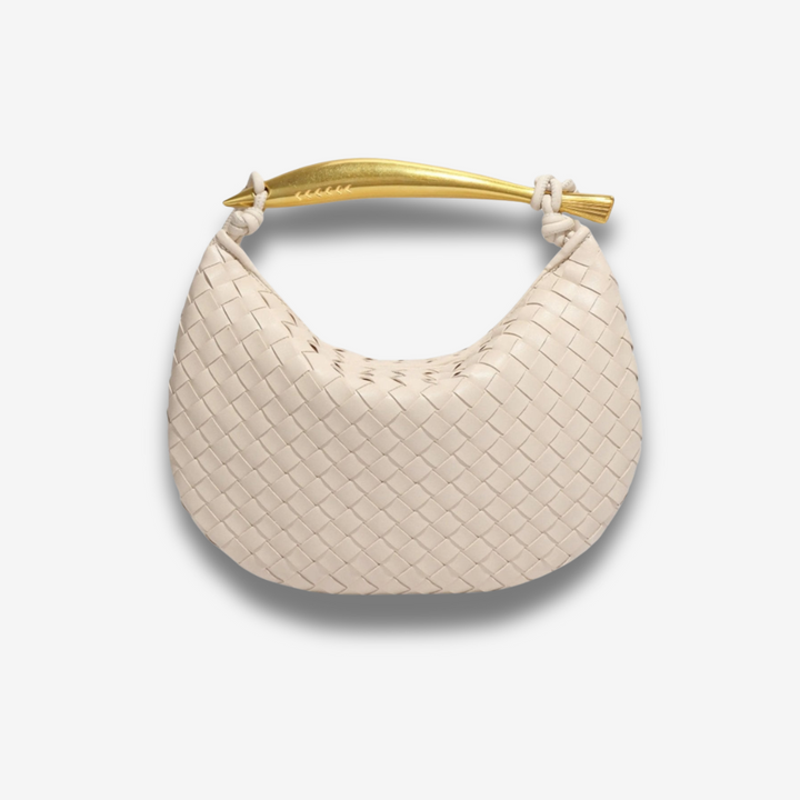 Plovdiv | Geflochtene Leder‑Handtasche mit Bügelgriff