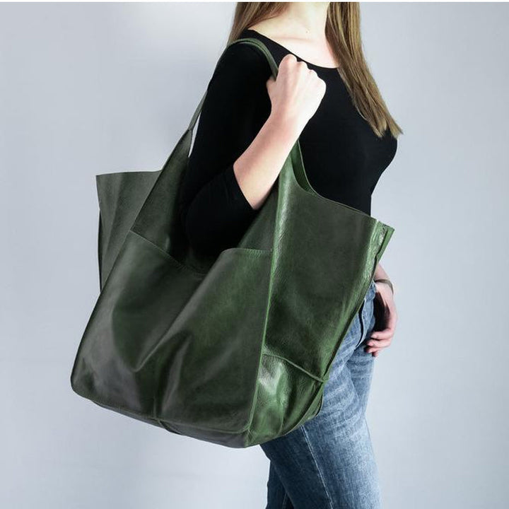 Beirut | Vintage Kunstleder Hand‑ & Schultertasche