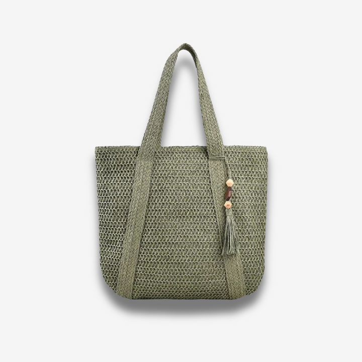 Mamoudzou | Natürliche Woven Tote mit Tassel