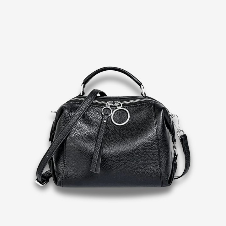 Iquique | Strukturierter Leder-Satchel Blau