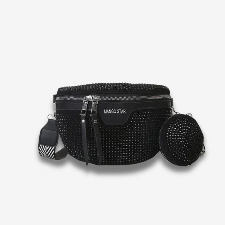 Cali | Glitzernde Strass‑Schultertasche