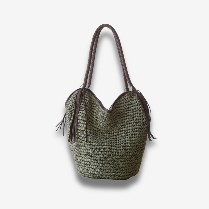 Perugia | Weiche Strohtasche Hobo-Stil