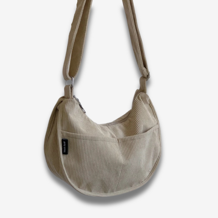 Chicago | Klassische Cord-Schultertasche für Damen