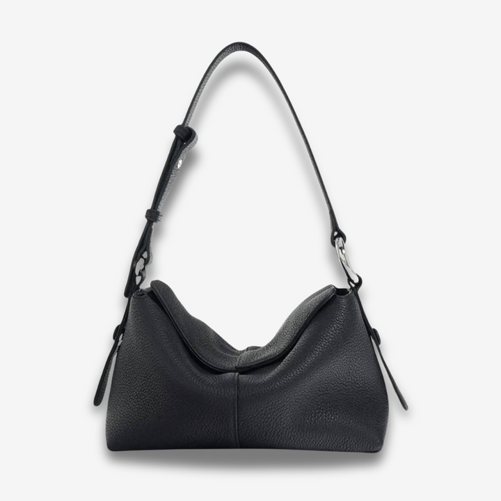 Hsinchu | Taupe Leder Schultertasche