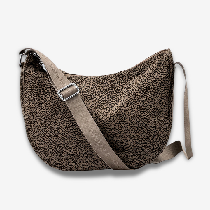 Malibu | Vintage Halbmond Schultertasche Animal-Print