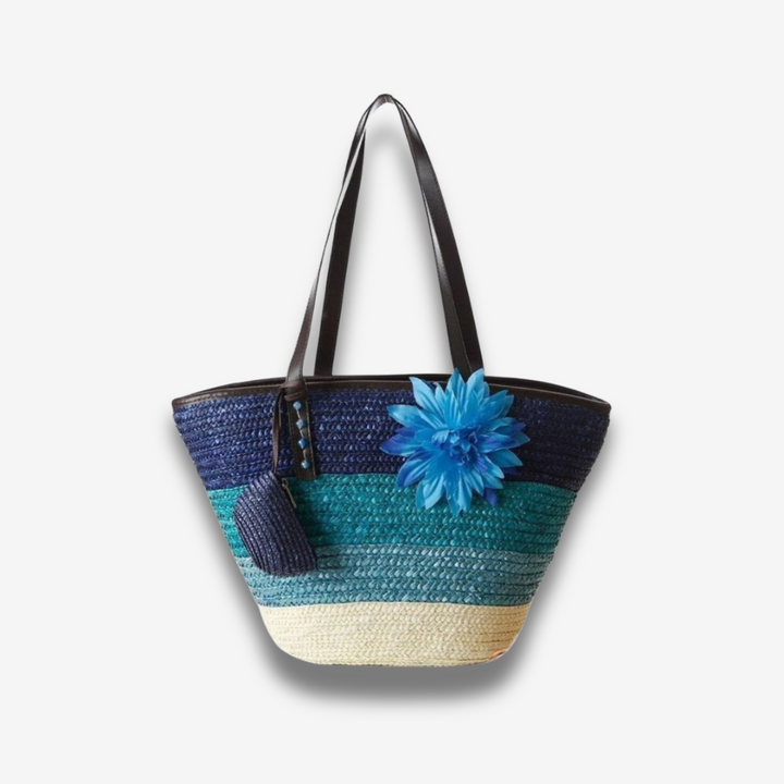 Bergamo | Bunte Strohtasche für Strandtage