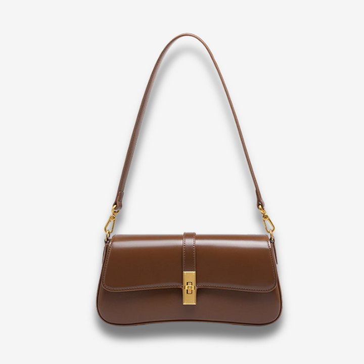 Lindi | Elegante Baguette-Ledertasche mit Schloss
