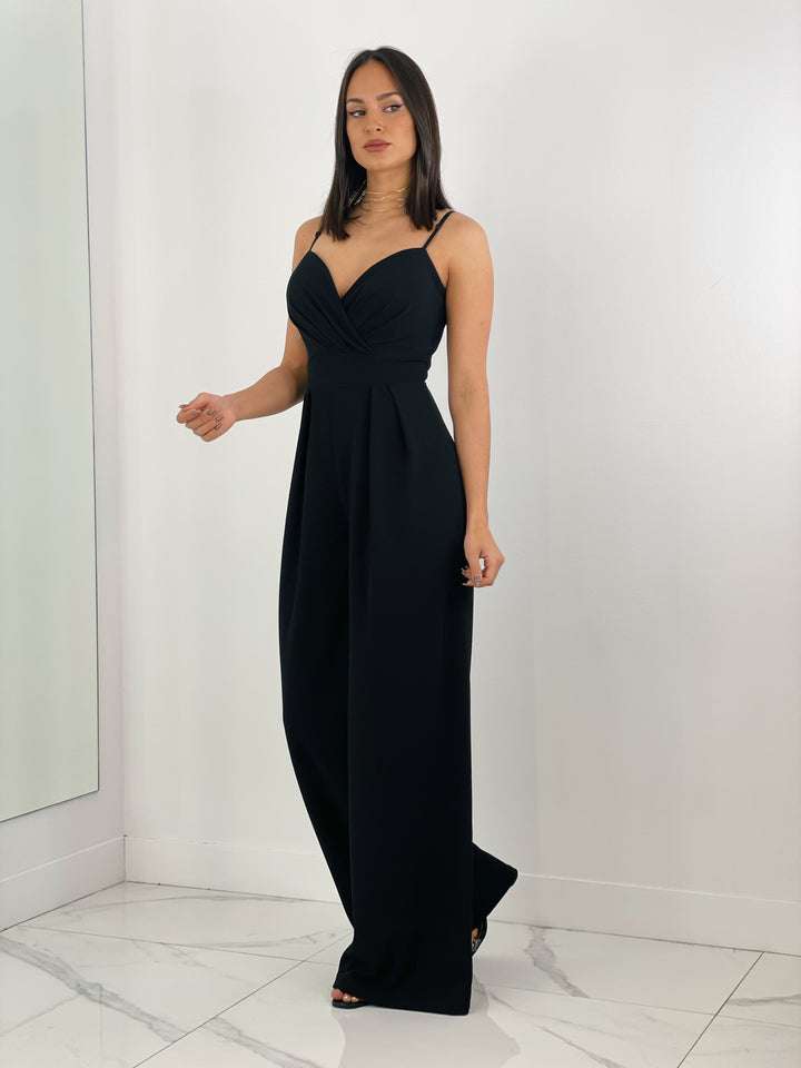 Ivanya | Krepp-Overall mit Abnähern