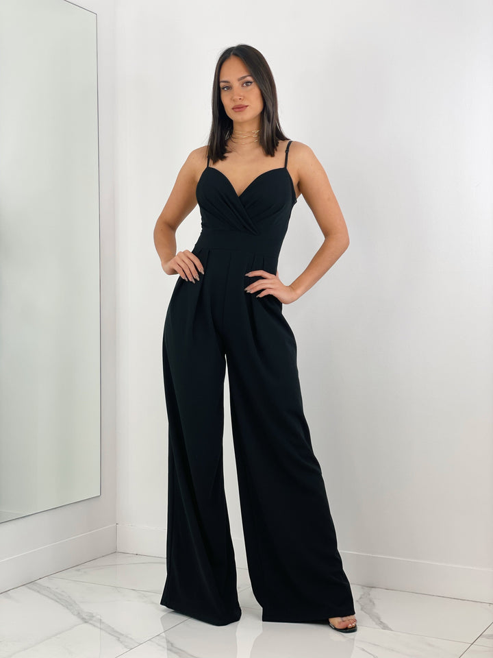 Ivanya | Krepp-Overall mit Abnähern