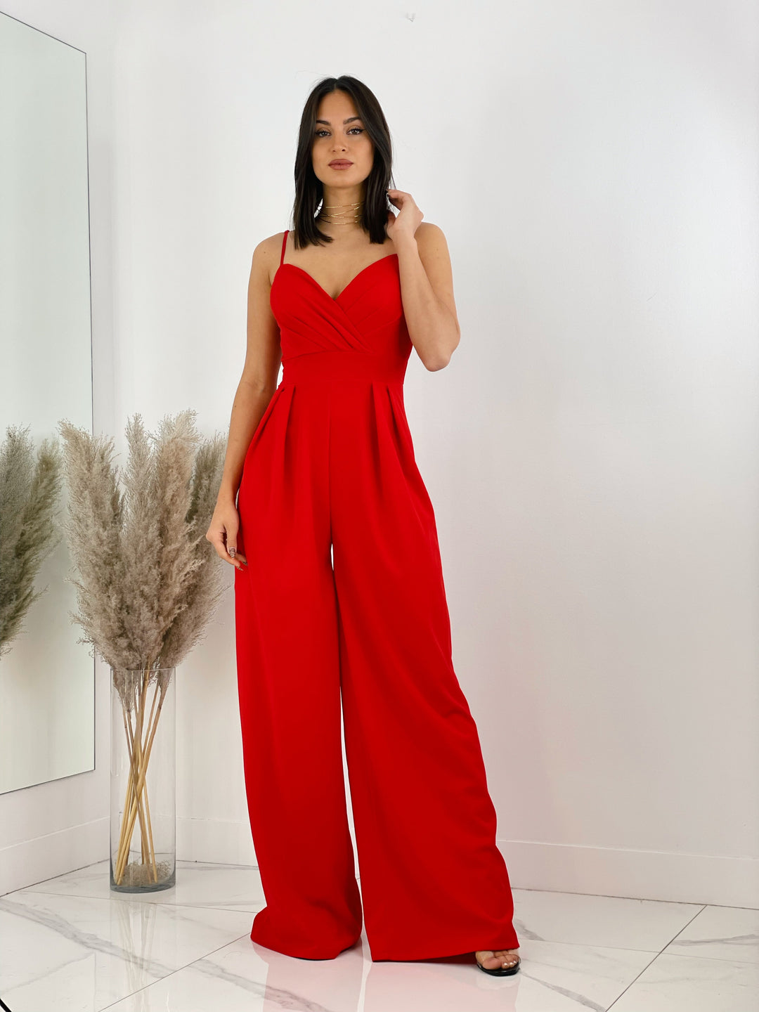 Ivanya | Krepp-Overall mit Abnähern