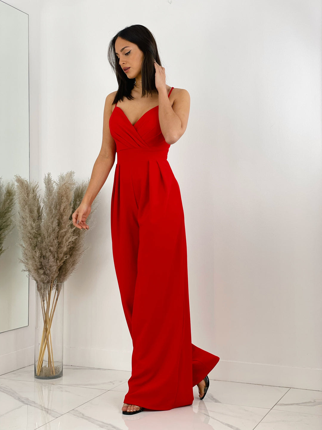 Ivanya | Krepp-Overall mit Abnähern