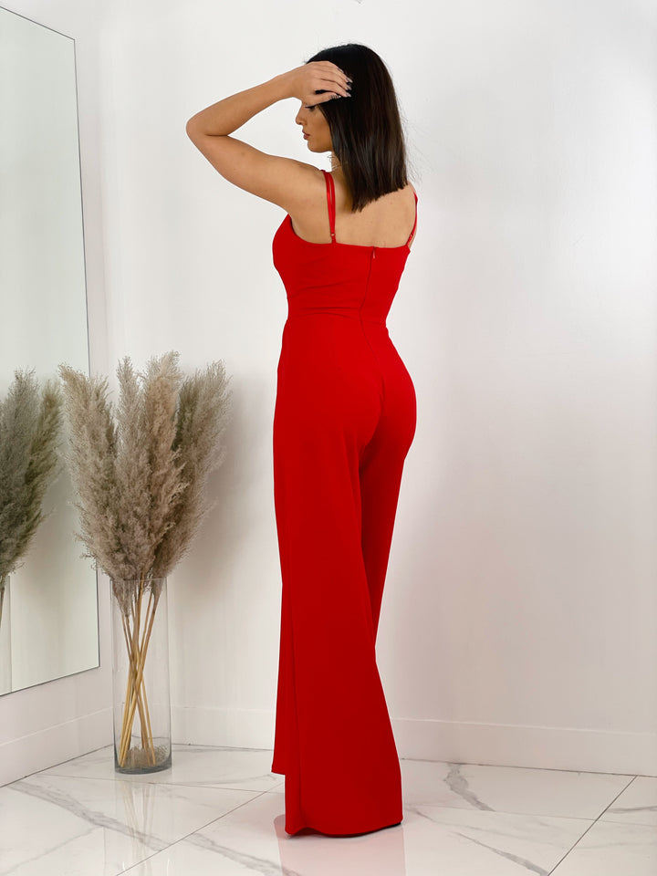 Ivanya | Krepp-Overall mit Abnähern