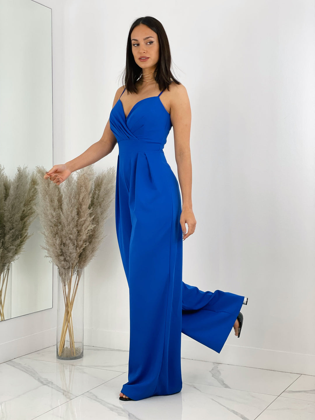 Ivanya | Krepp-Overall mit Abnähern