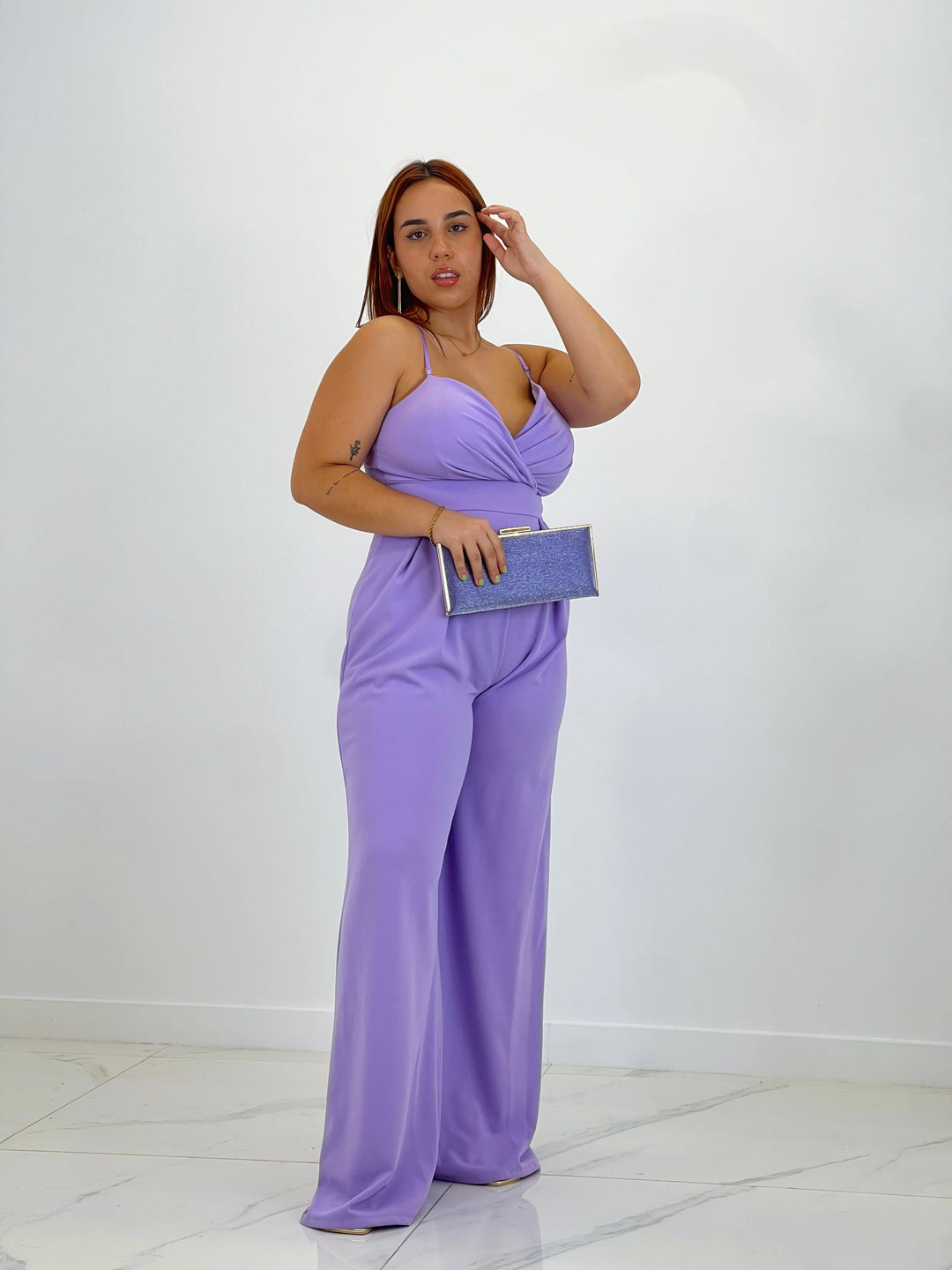 Ivanya | Krepp-Overall mit Abnähern