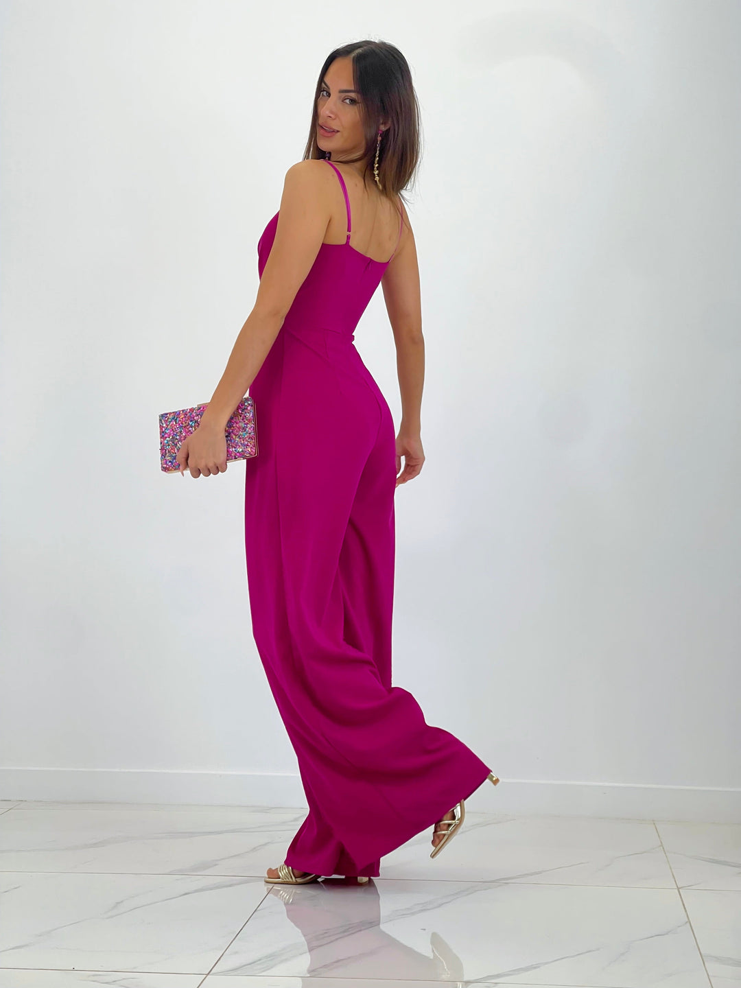 Ivanya | Krepp-Overall mit Abnähern