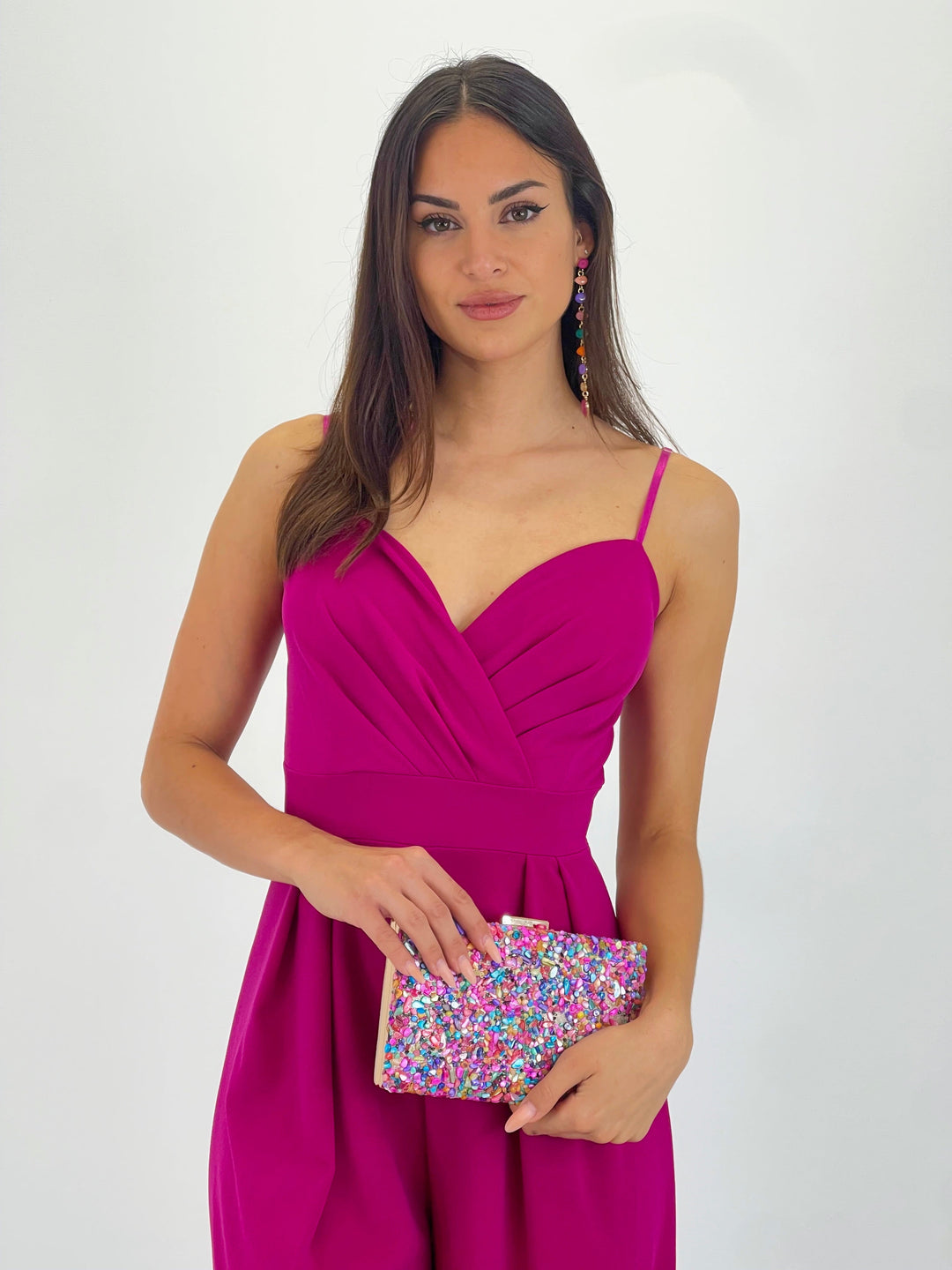 Ivanya | Krepp-Overall mit Abnähern