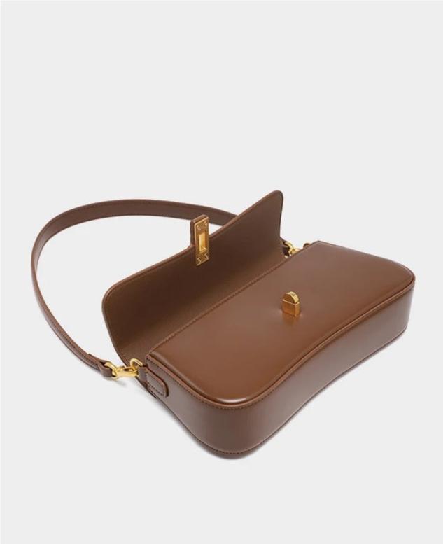 Lindi | Elegante Baguette-Ledertasche mit Schloss