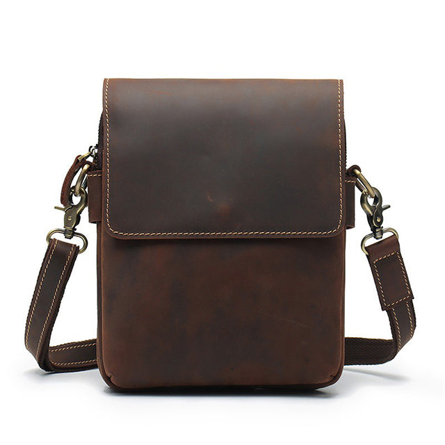 Borama | Retro Schultertasche aus Rindsleder