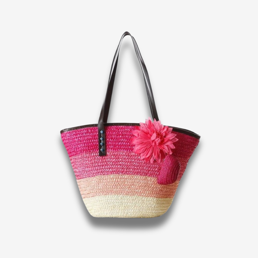 Bergamo | Bunte Strohtasche für Strandtage