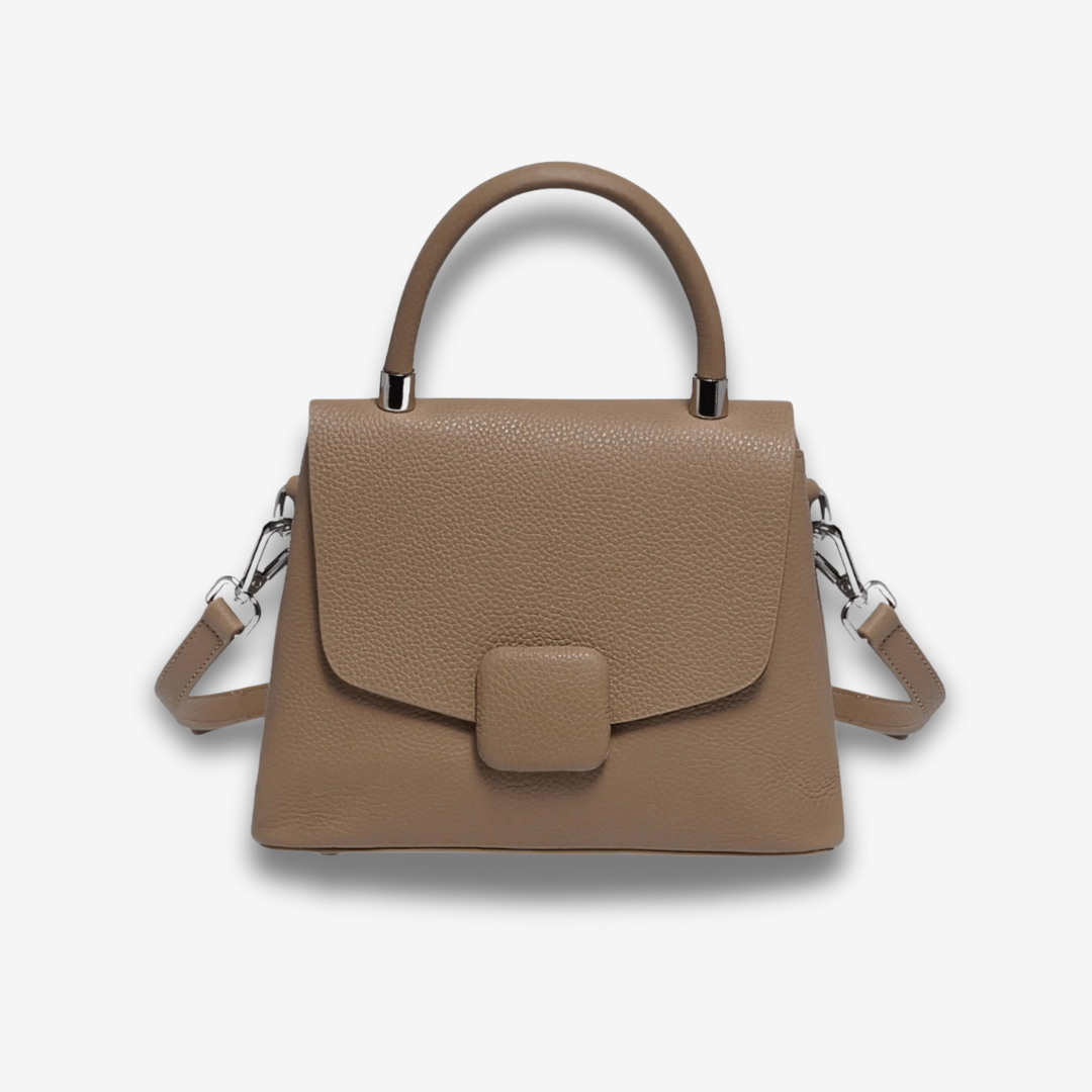 Canelones | Strukturierte Lederhandtasche Blau