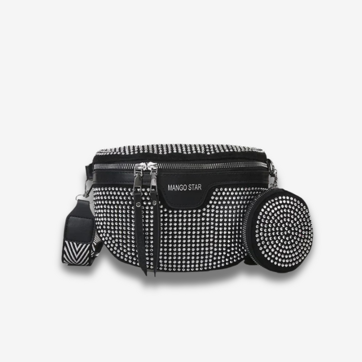 Cali | Glitzernde Strass‑Schultertasche