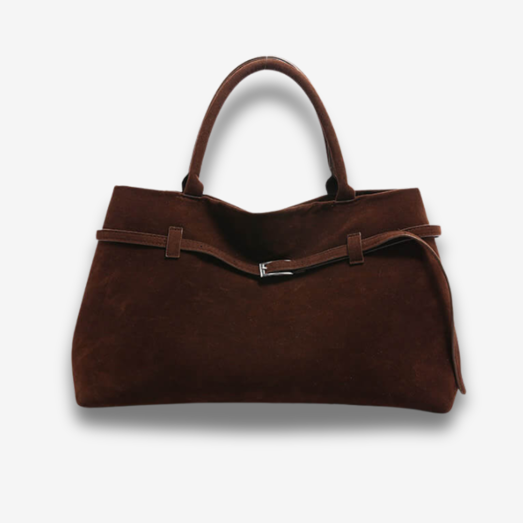 Ulsan | Braune Wildleder Handtasche