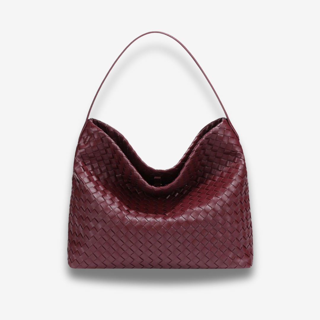 Najaf | Geflochtene Schultertasche aus Leder