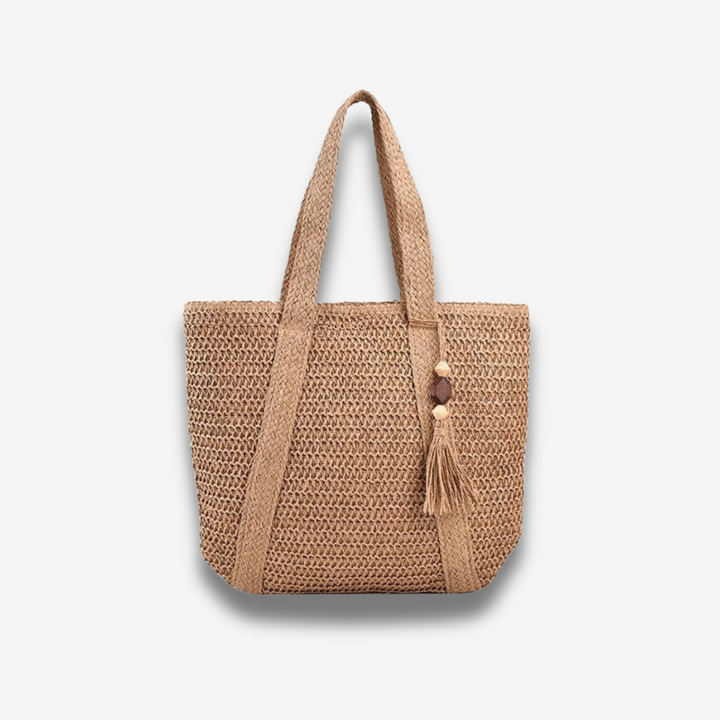 Mamoudzou | Natürliche Woven Tote mit Tassel