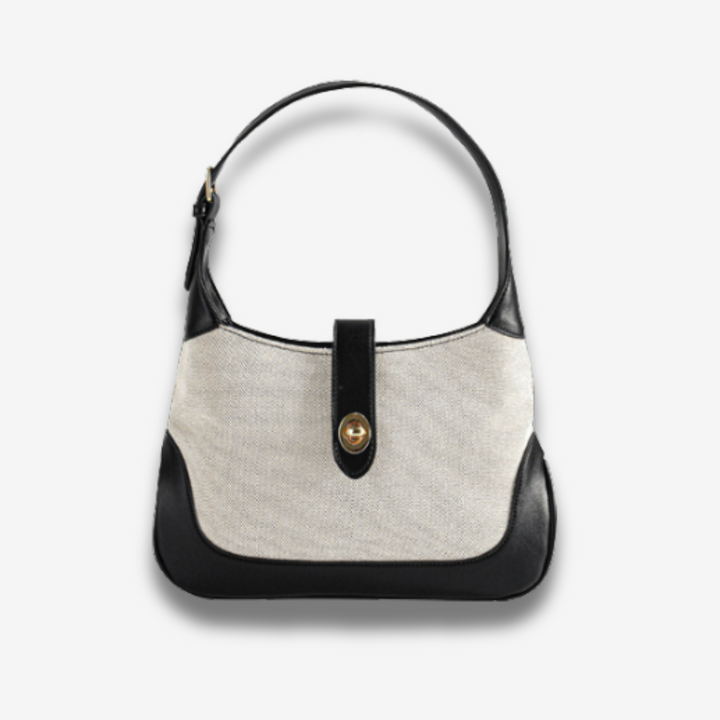 Jerusalem | Zweifarbige Schultertasche mit Drehverschluss