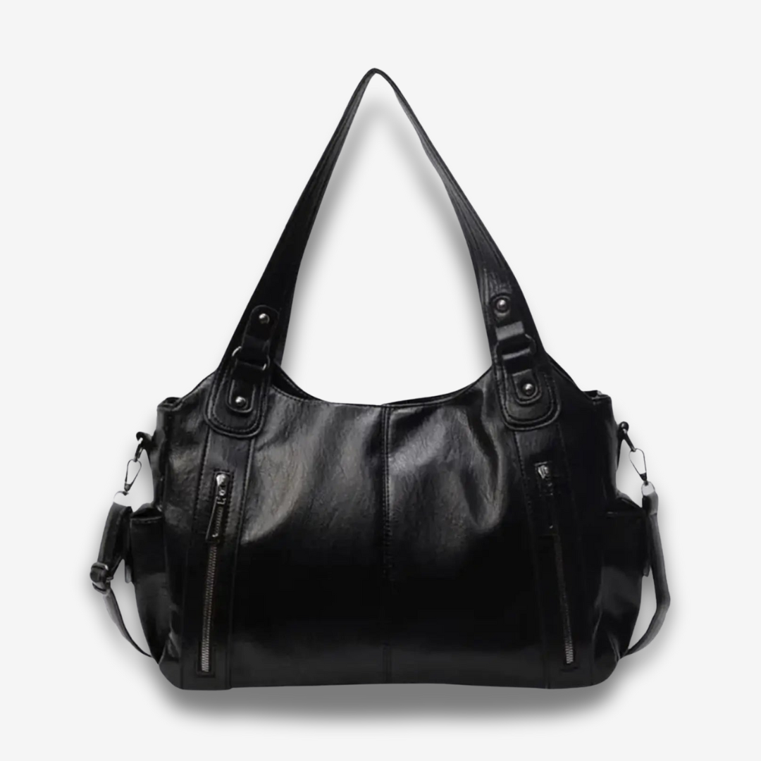 Xiamen | Multi‑Pocket Leder‑Schultertasche