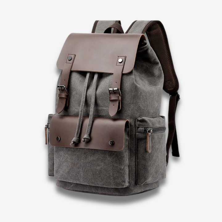Tripoli | Canvas Laptop‑Rucksack mit Leder
