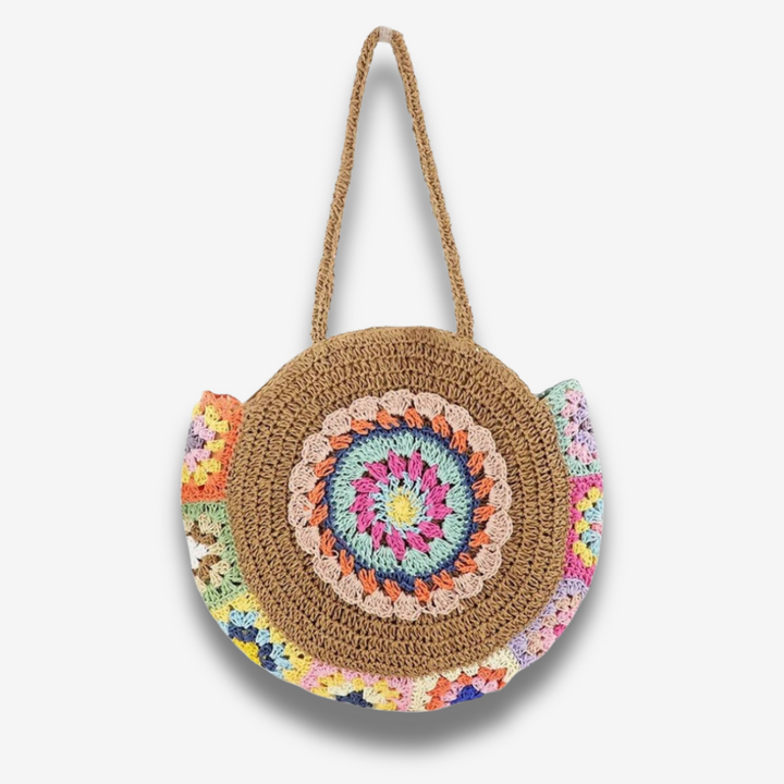 Sulaymaniyah | Bunte Häkel‑Rundtasche Boho