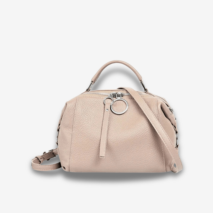 Iquique | Strukturierter Leder-Satchel Blau