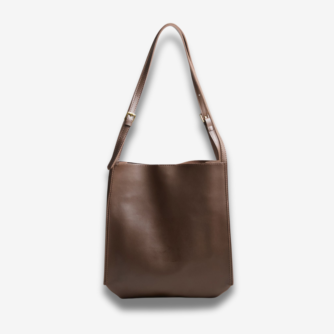Goma | Halbmond-Schultertasche aus veganem Leder