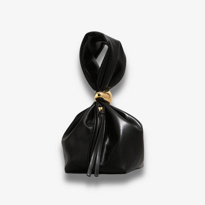 Enugu | Bordeaux Leder Knot‑Clutch