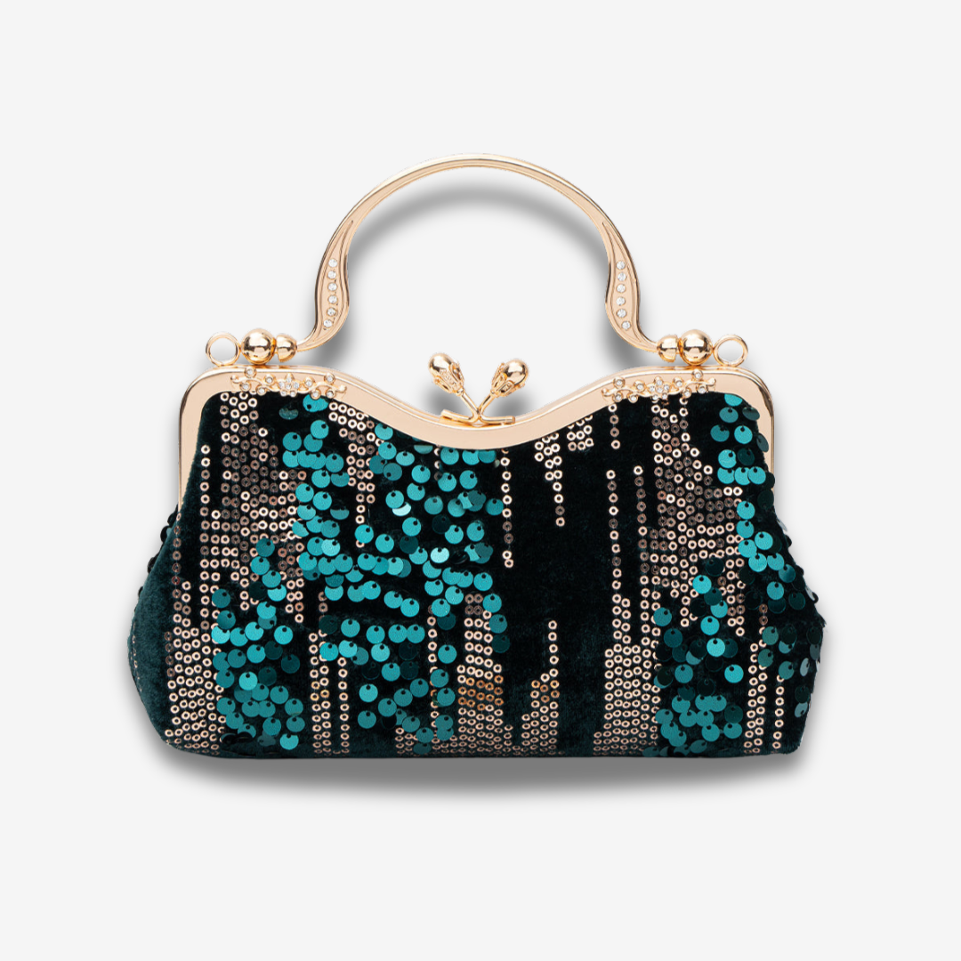 Toliara | Vintage Pailletten Abendtasche