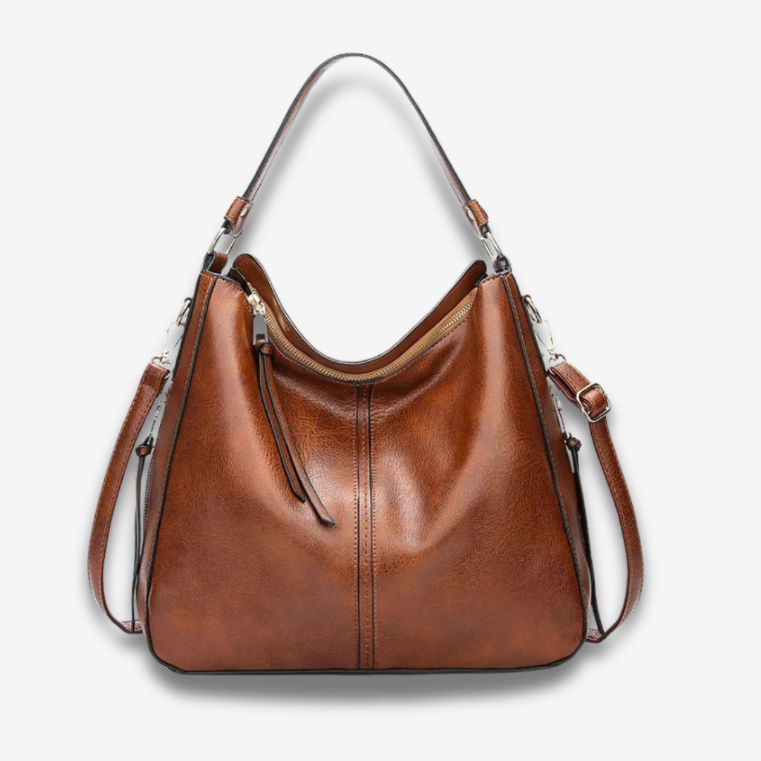 Nouméa | Große Lederhandtasche mit Seitentaschen