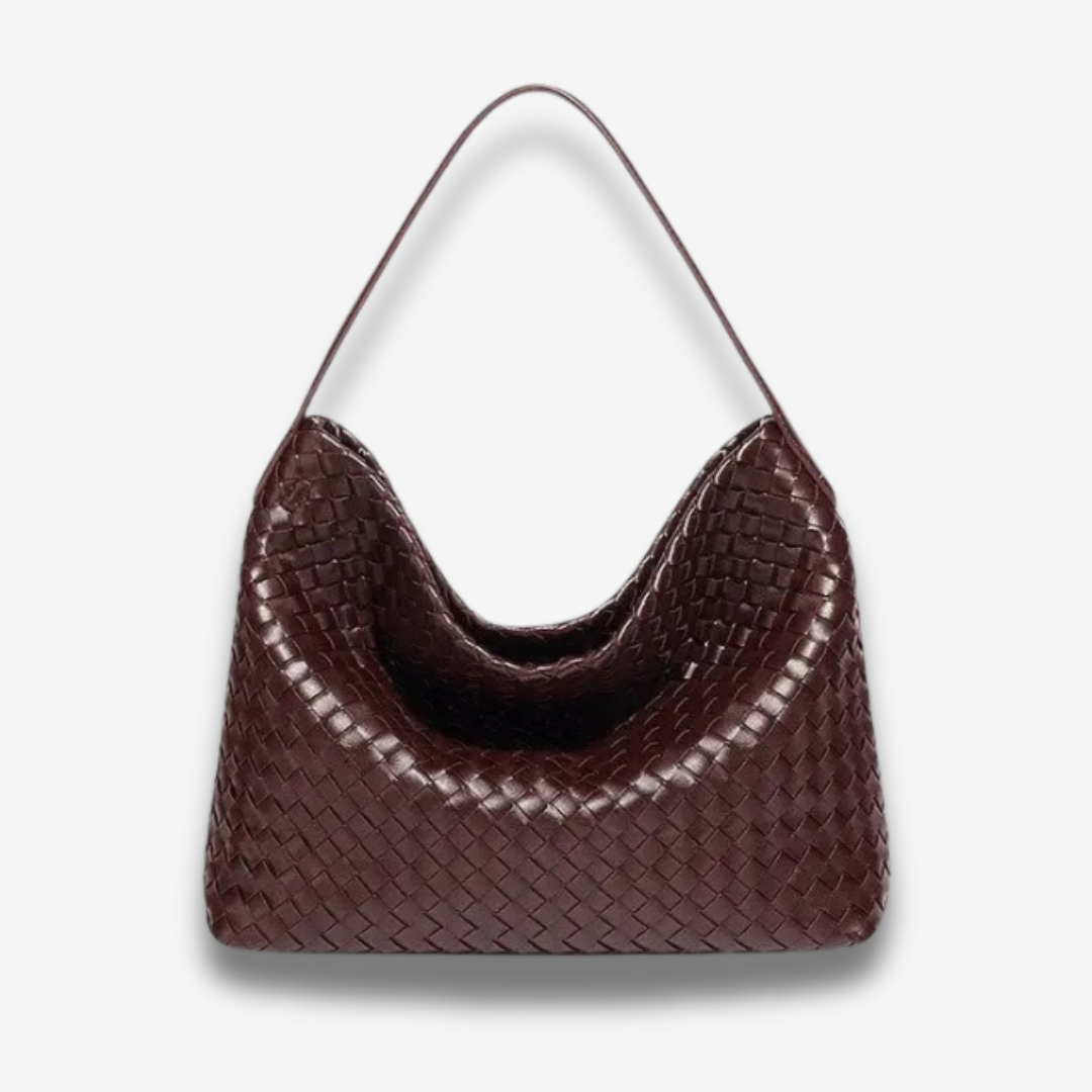 Laval | Gewebte Leder-Schultertasche