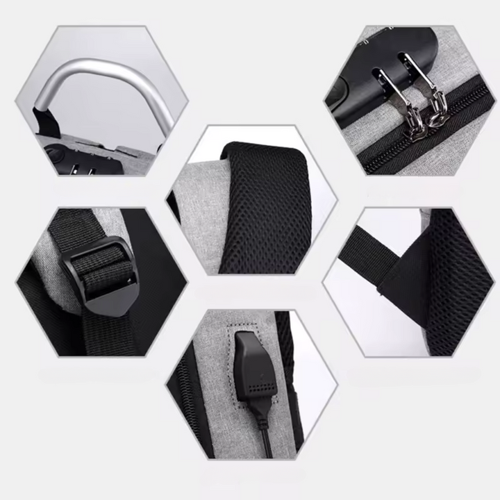 Leverkusen | Anti-Diebstahl Rucksack mit USB-Port
