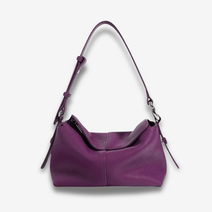 Hsinchu | Taupe Leder Schultertasche